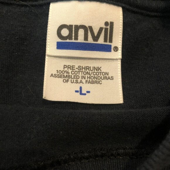 Vintage Janis Joplin Anvil T-Shirt L Black Y2K Officially Licensed Product - Picture 3 of 8